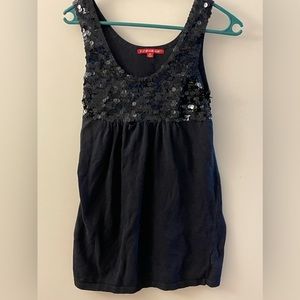 Black sequin top